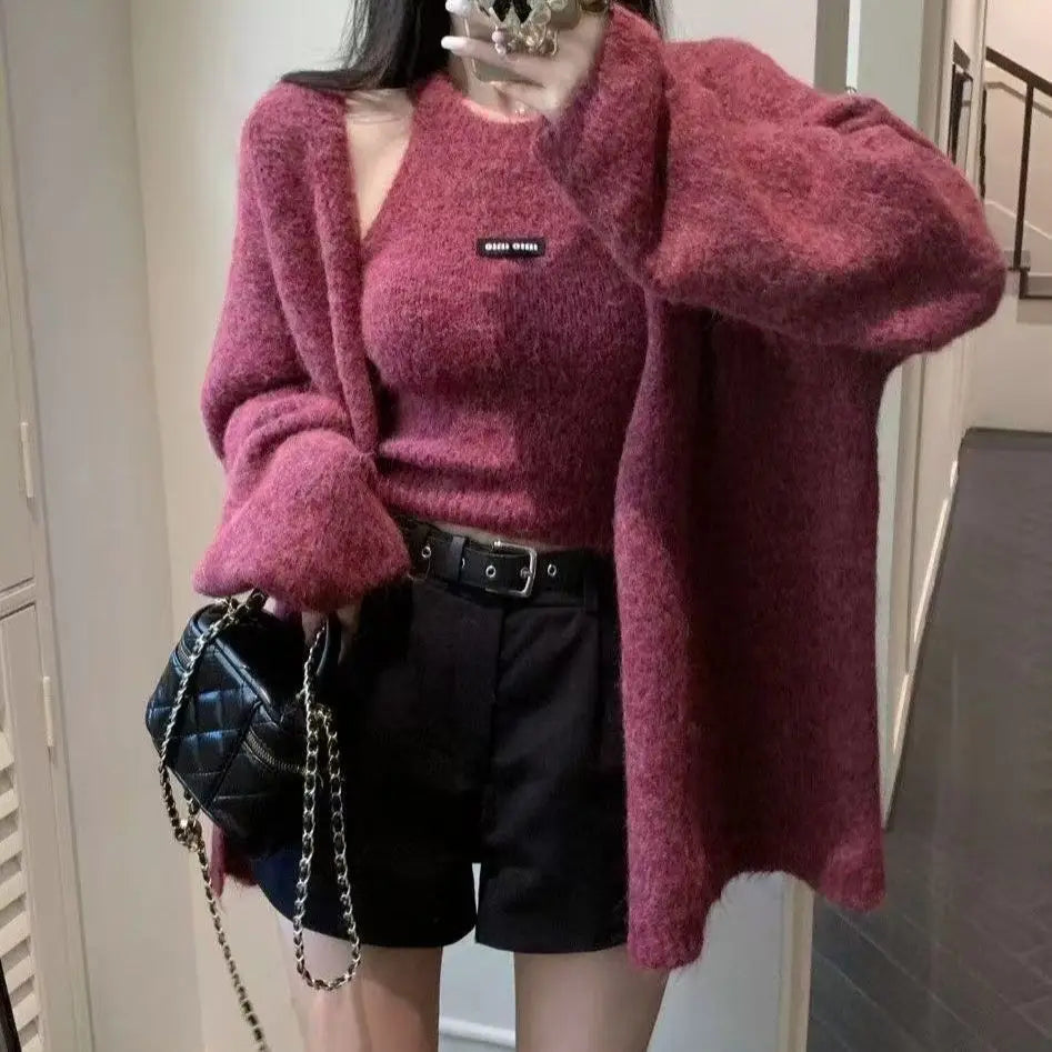 Chic Knit Cardigan & Vest Set™