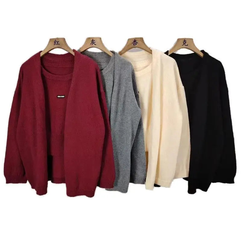 Chic Knit Cardigan & Vest Set™